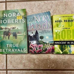 Nora Roberts Book Set - True Betrayals, Sanctuary, Innocent in Death